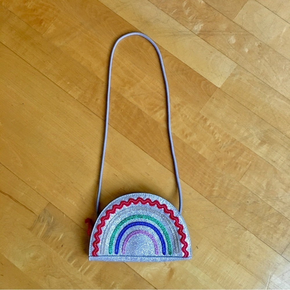 Silver Glitter Rainbow Zip Purse - Picture 6 of 14